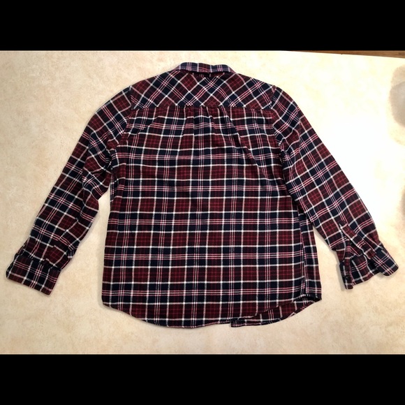 Red and Blue Flannel Button-down Shirt - Picture 2 of 4